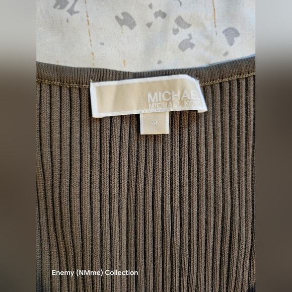 Michael Kors olive green Ribbed Dress - Picture 3 of 5